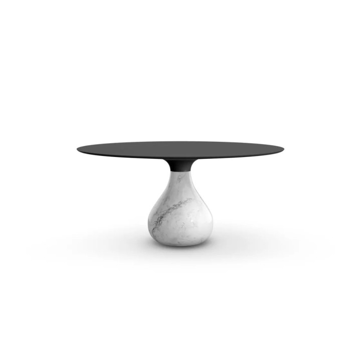 Aqua Table De Repas Ronde - Carrare Brillant Fenix