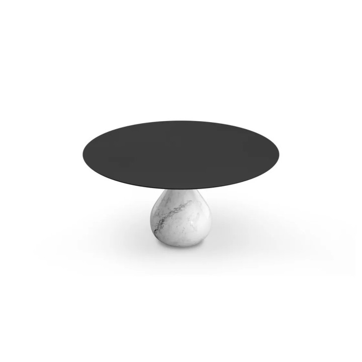 Aqua Table De Repas Ronde - Carrare Brillant Fenix